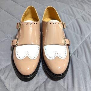 The Office of Angela Scott Mr York Double Monkstrap Oxford in Pink Mauve